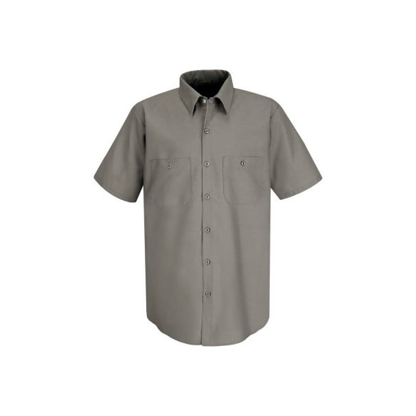 Red Kap Men's Industrial Work Shirt Short Sleeve Gray XL SP24